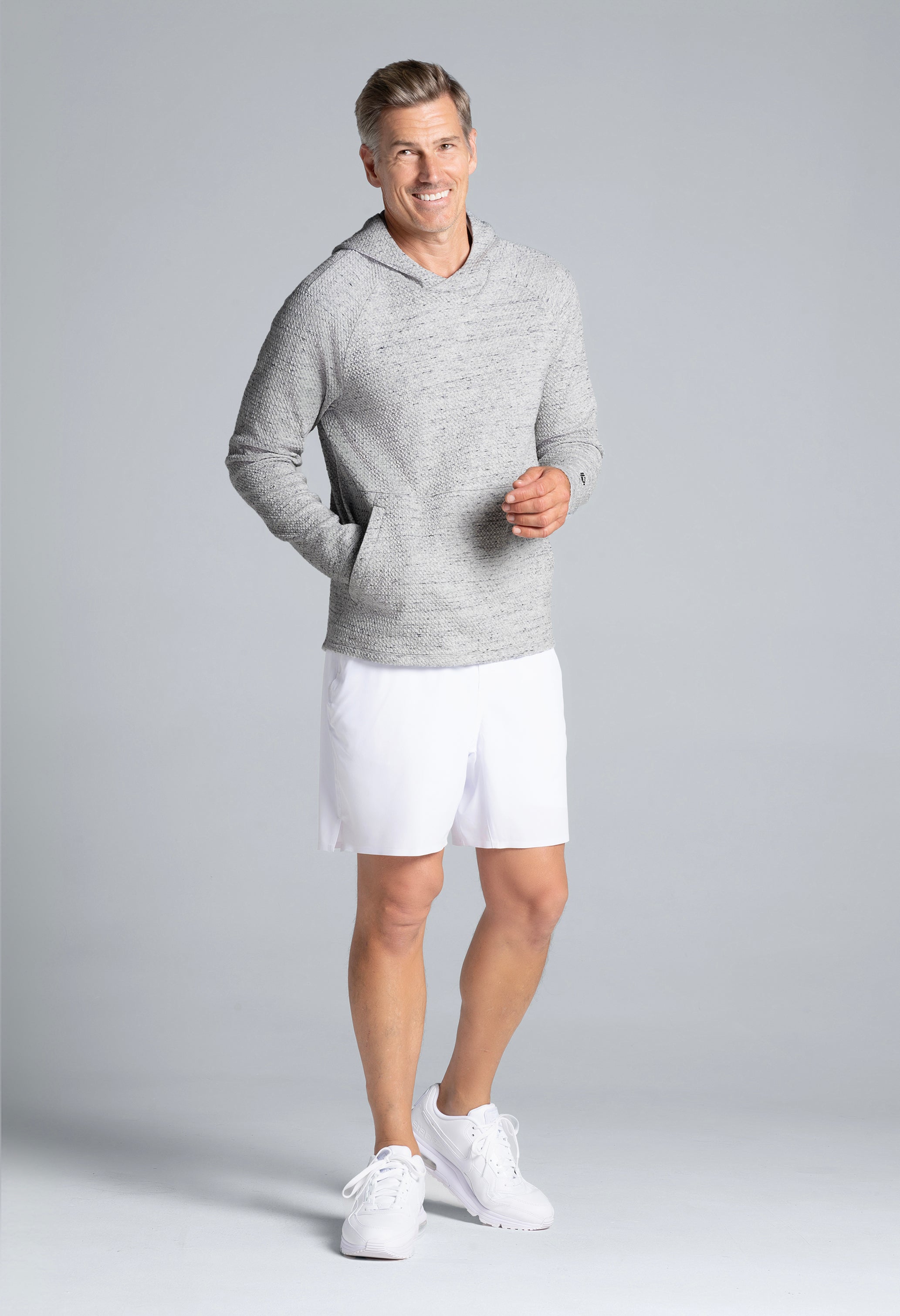 Solid Popcorn Stitch Hoody - 94001